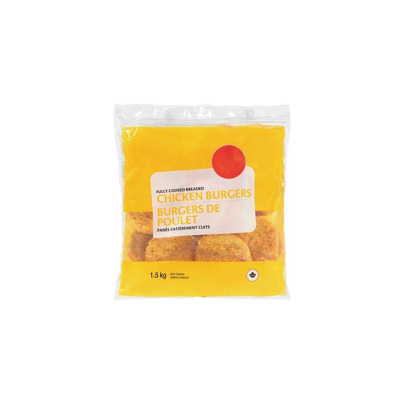 No Name Fully Cooked Breaded Chicken Burgers 1500 g