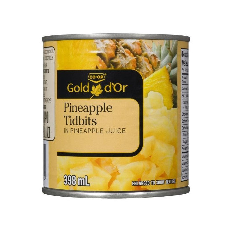 Co-op Gold Pineapple Tidbits in Pineapple Juice 398 ml