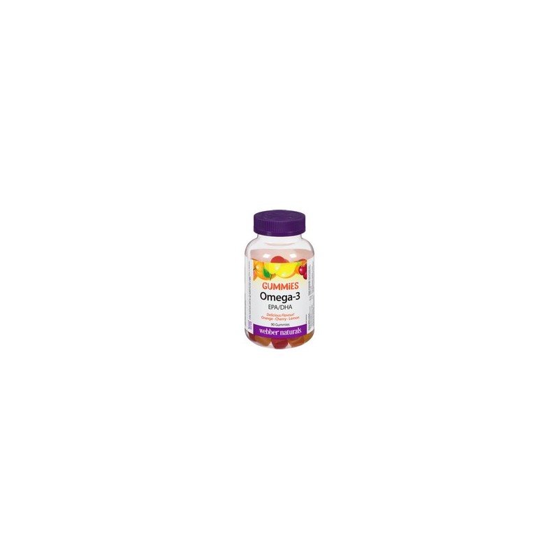 Webber Naturals Gummies Omega-3 Orange-Cherry-Lemon 90's