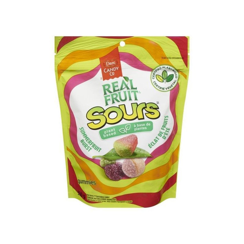 Dare Real Fruit Plant Based Gummies Sours 350 g