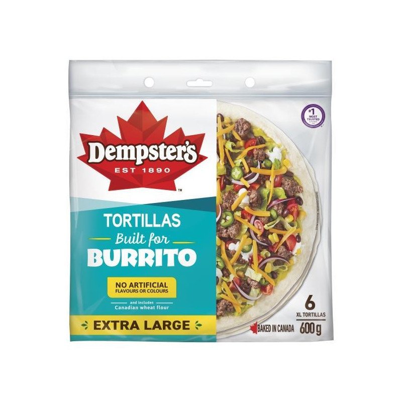 Dempster's Tortillas Built For Burrito Extra Large 600 g