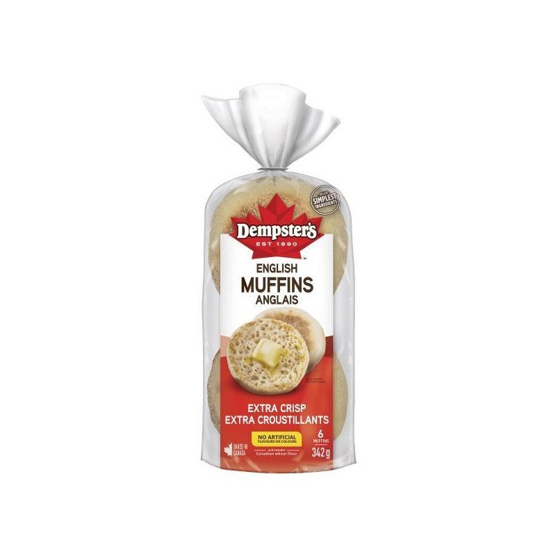 Dempster's English Muffins Extra Crisp 342 g 6's