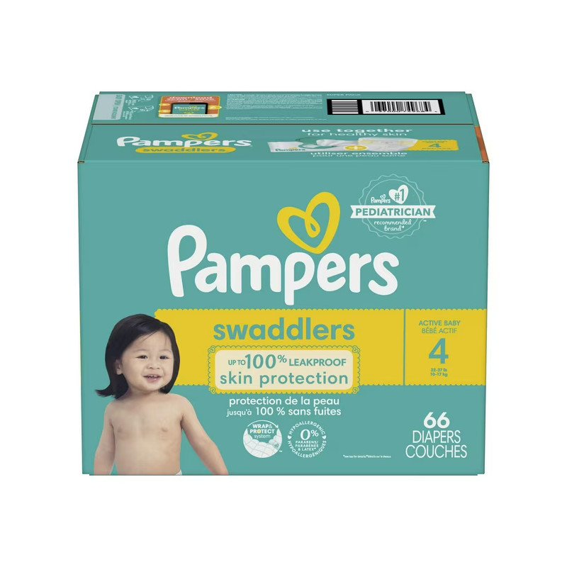 Pampers Swaddlers Diapers Size 4 66's