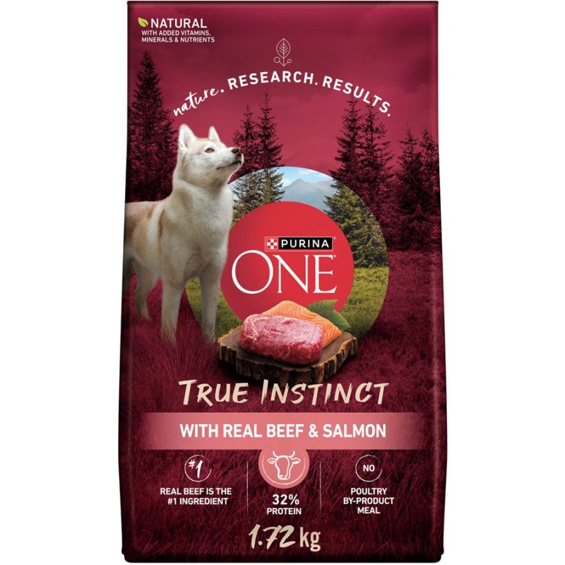 Purina One Smartblend True Instinct Nutrient Dense Dog Food Beef & Salmon 1.72 kg