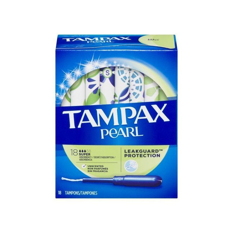 Tampax Pearl Tampons Super Unscented 18's