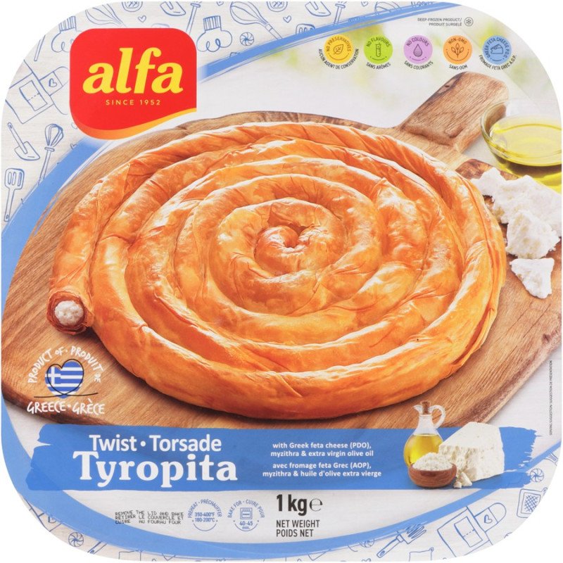 Alfa Tyropita Twist Puff Pastry 1 kg