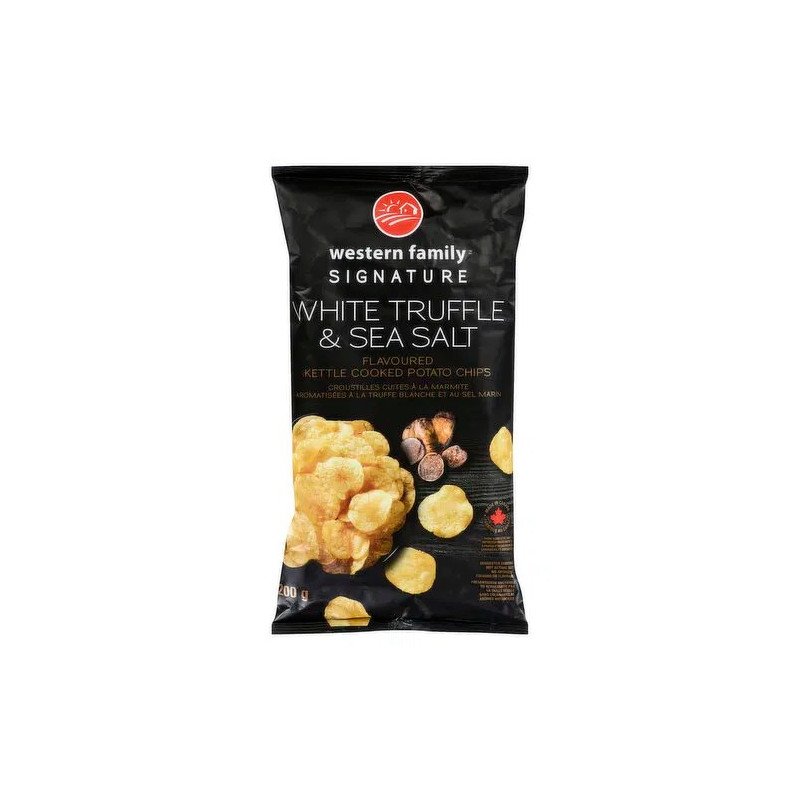 Western Family Signature Kettle Cooked Potato Chips White Truffle & Sea Salt 200 g