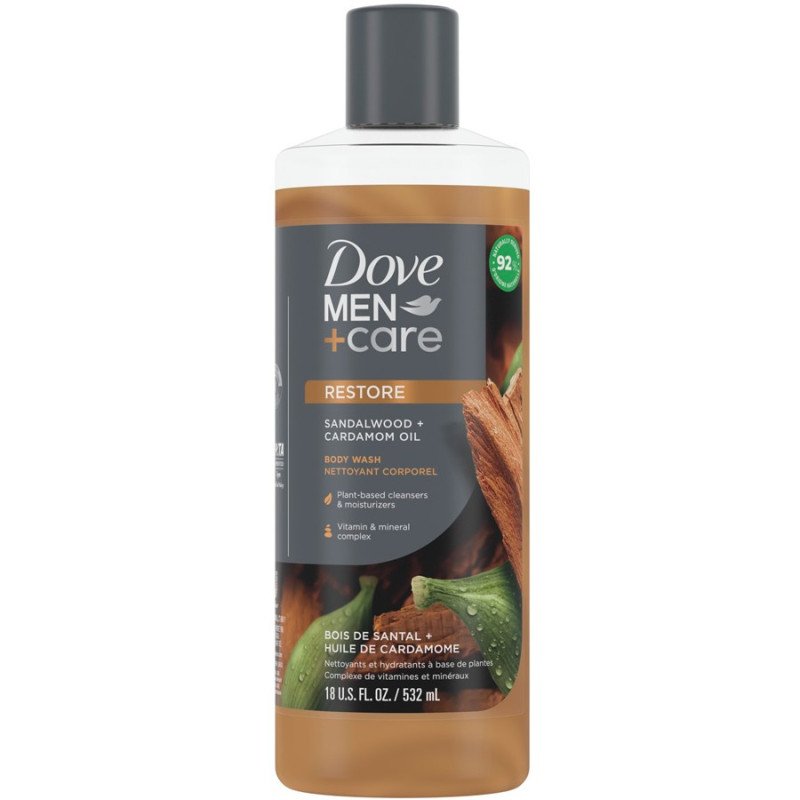 Dove Men+Care Restore Sandalwood + Cardamom Oil Body Wash 532 ml