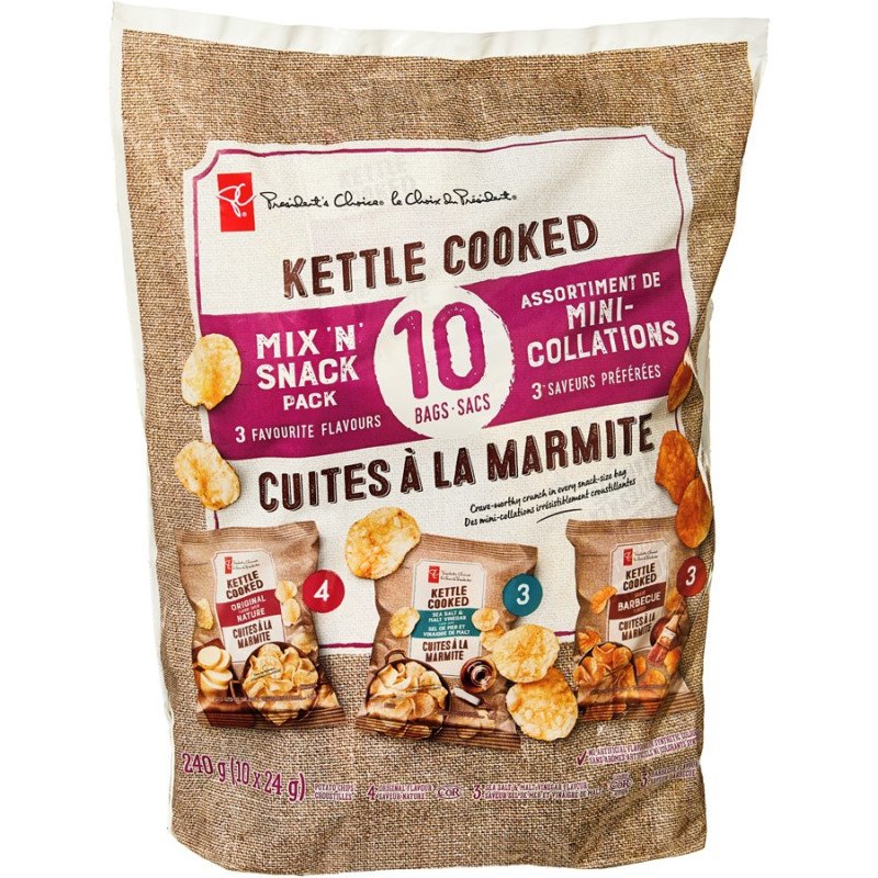 Kettle Cooked Mix ‘N’ Snack Pack 3 Favourite Flavours 10 x 24 g