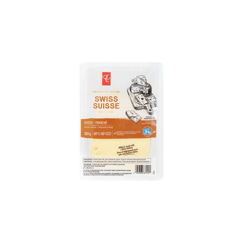 PC Cheese Slices Swiss 150 g