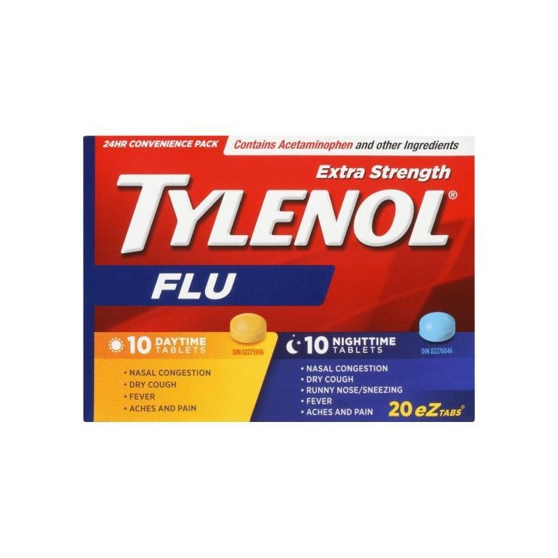 Tylenol Extra Strength Flu Day/Night eZtabs Tablets 20's