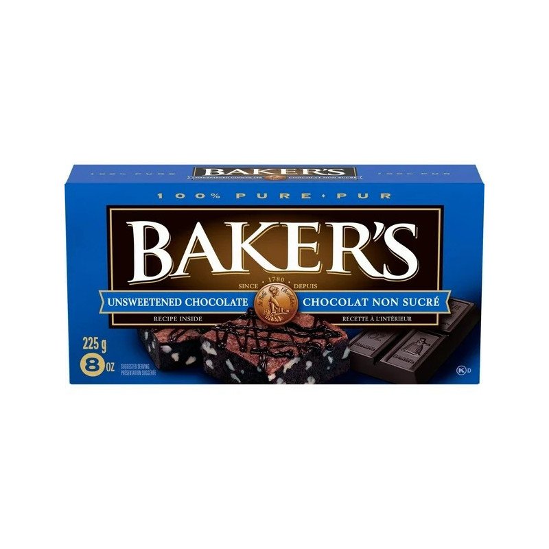 Baker's Unsweetened Chocolate Squares 225 g