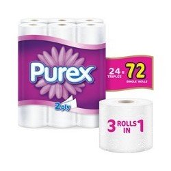 Purex Bathroom Tissue Triple Rolls 24/72