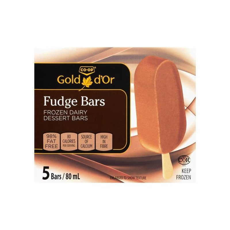 Co-op Gold Fudge Bars Frozen Dairy 5 x 80 ml