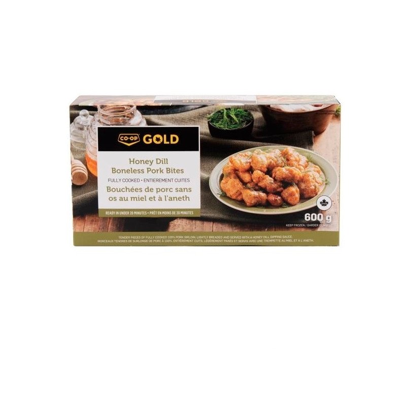 Co-op Gold Fully Cooked Honey Dill Boneless Pork Bites 600 g