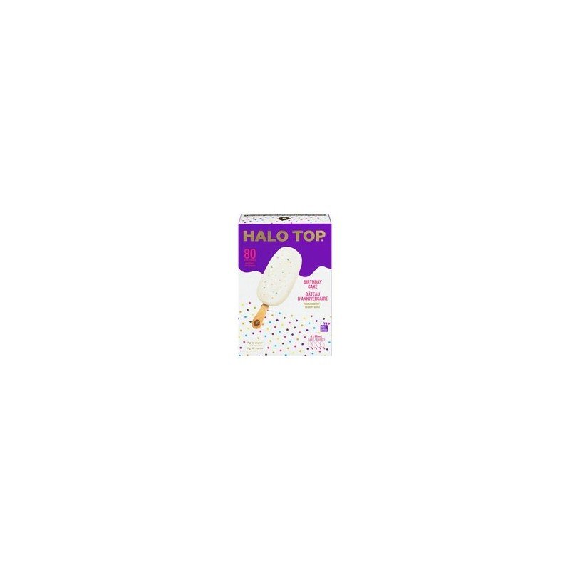 Halo Top Birthday Cake Frozen Dessert Bars 4 x 80 ml