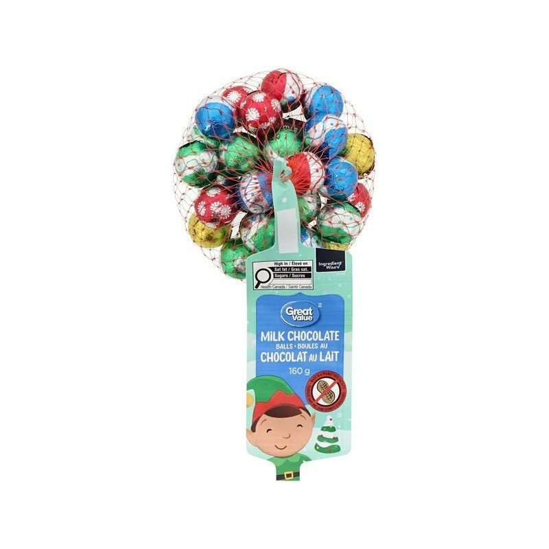 Great Value Milk Chocolate Christmas Balls 100 g