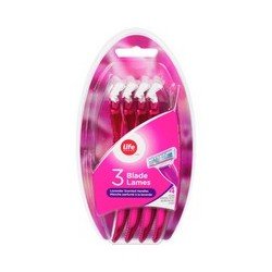 Life Brand 3-Blade Women’s Disposable Razors with Lavender Scented Handles 4’s