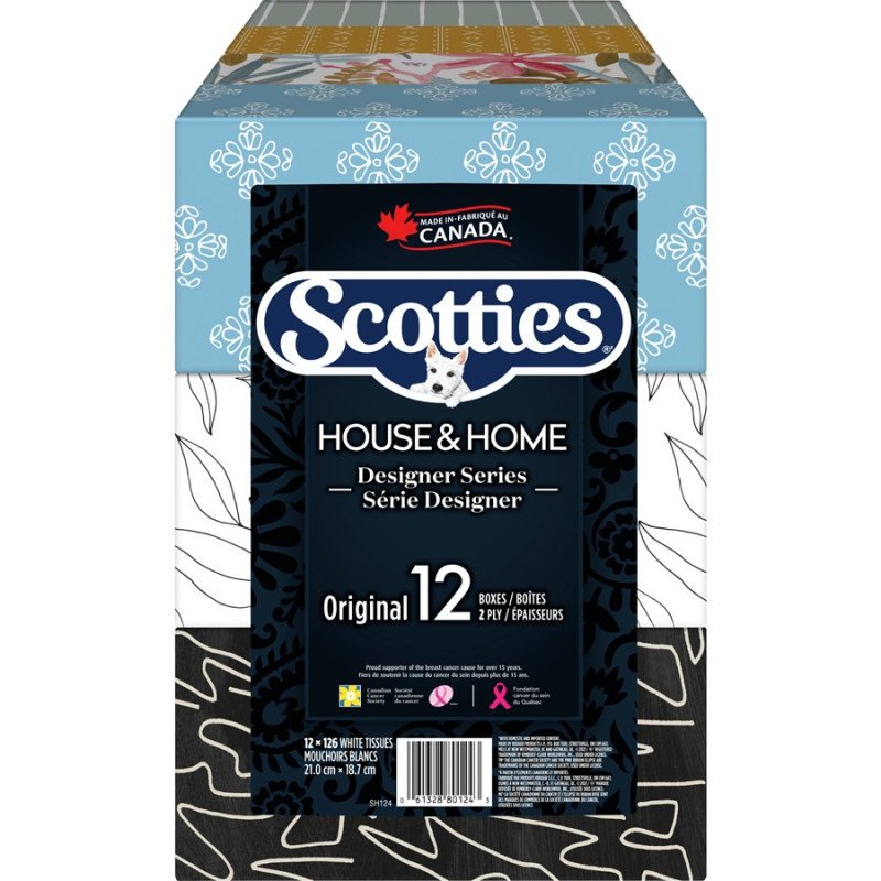 Scotties House & Home Designer Series Original Facial Tissue 12's