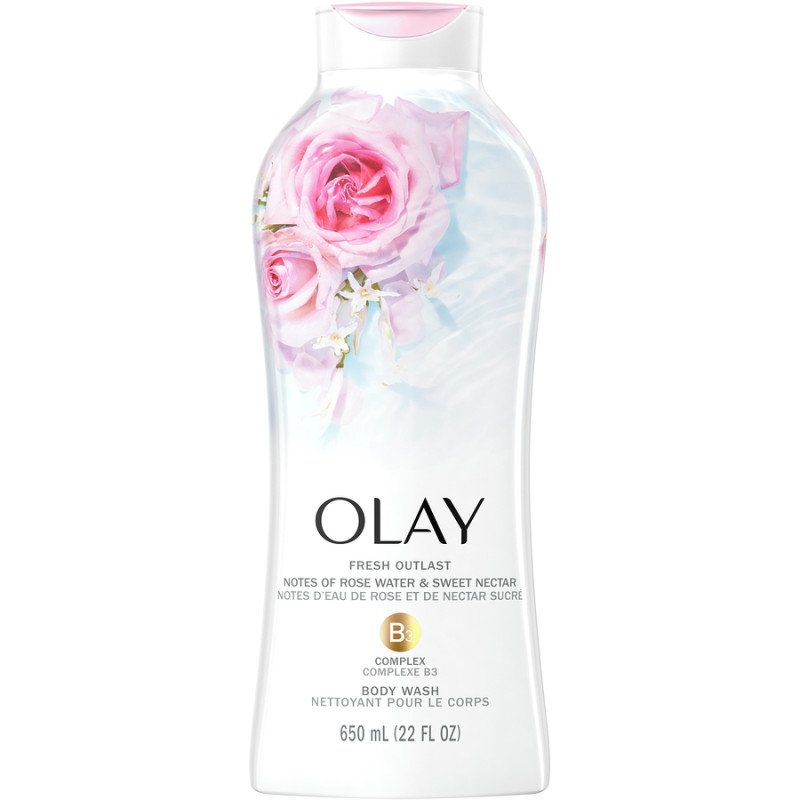 Olay Fresh Outlast Notes of Rose Water & Sweet Nectar Body Wash 650 ml