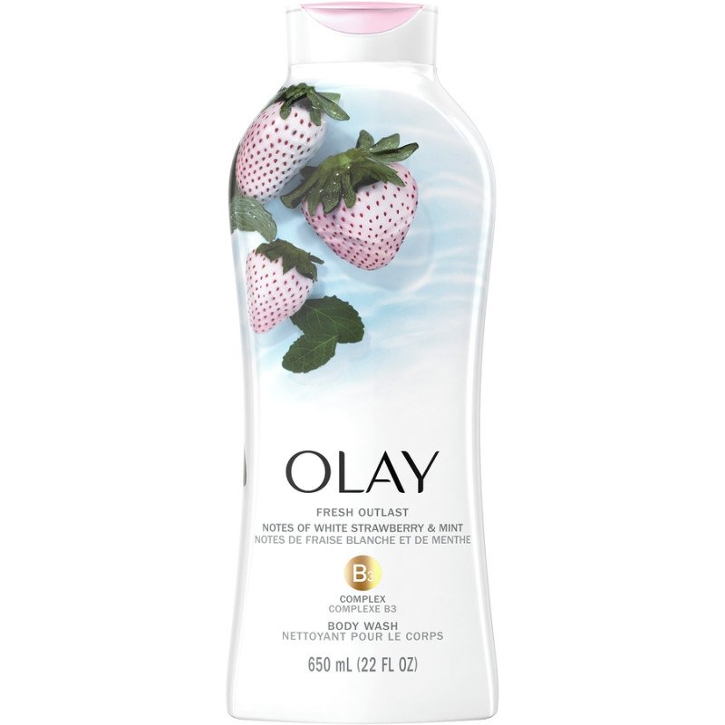 Olay Fresh Outlast Cooling White Strawberry & Mint Body Wash 650 ml