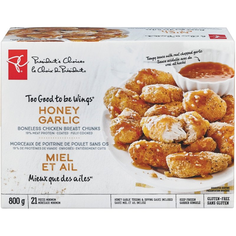 PC Too Good To Be Wings Honey Garlic 800 g