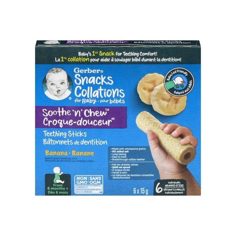 Nestle Gerber Snacks Soothe’n’Chew Teething Sticks Banana 90 g