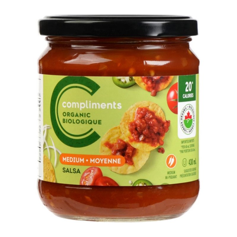 Compliments Organic Salsa Medium 430 ml