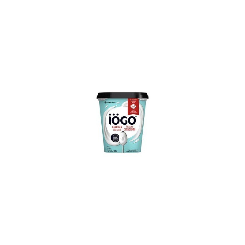 Iogo Canadian Harvest Plain Yogurt 3.8% 650 g