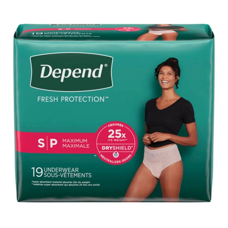 Depend Fresh Protection Underwear for Women Maximum S 19's