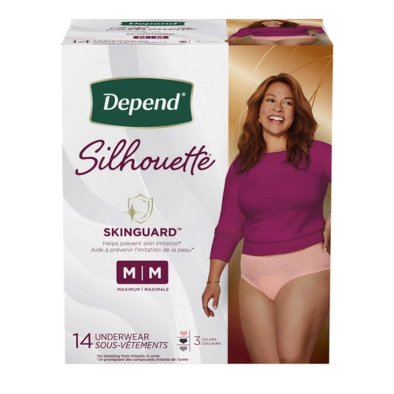 Depend Silhouette Briefs for Women Maximum Medium 14's