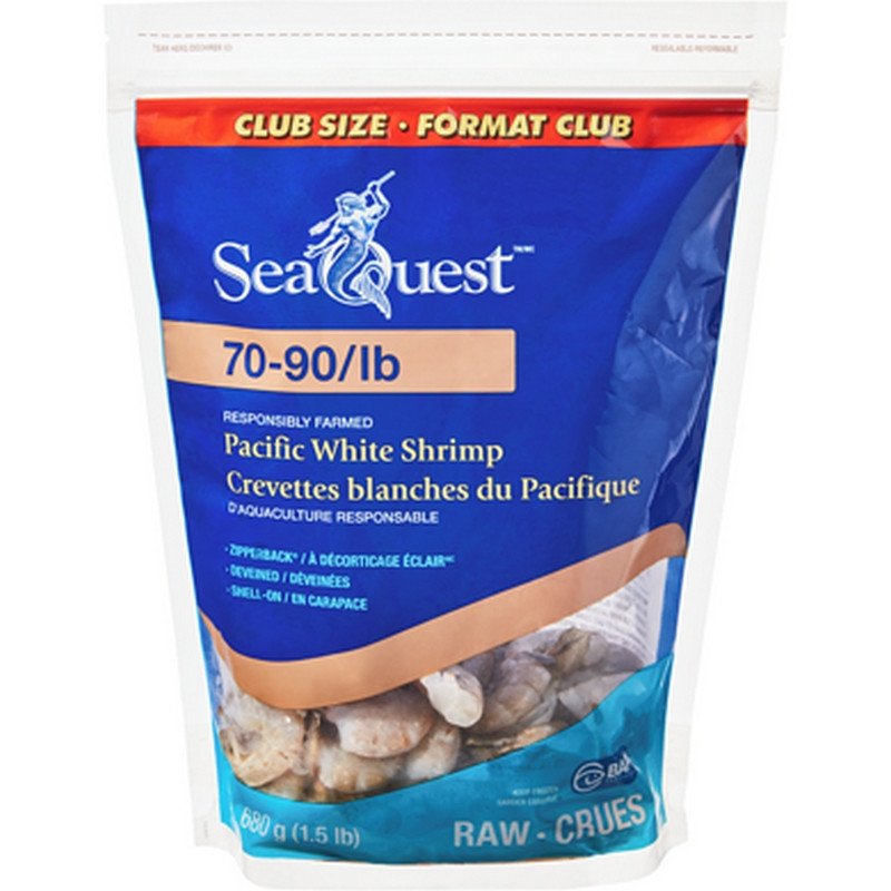 Seaquest Pacific White Shrimp Raw 70-90 680 g