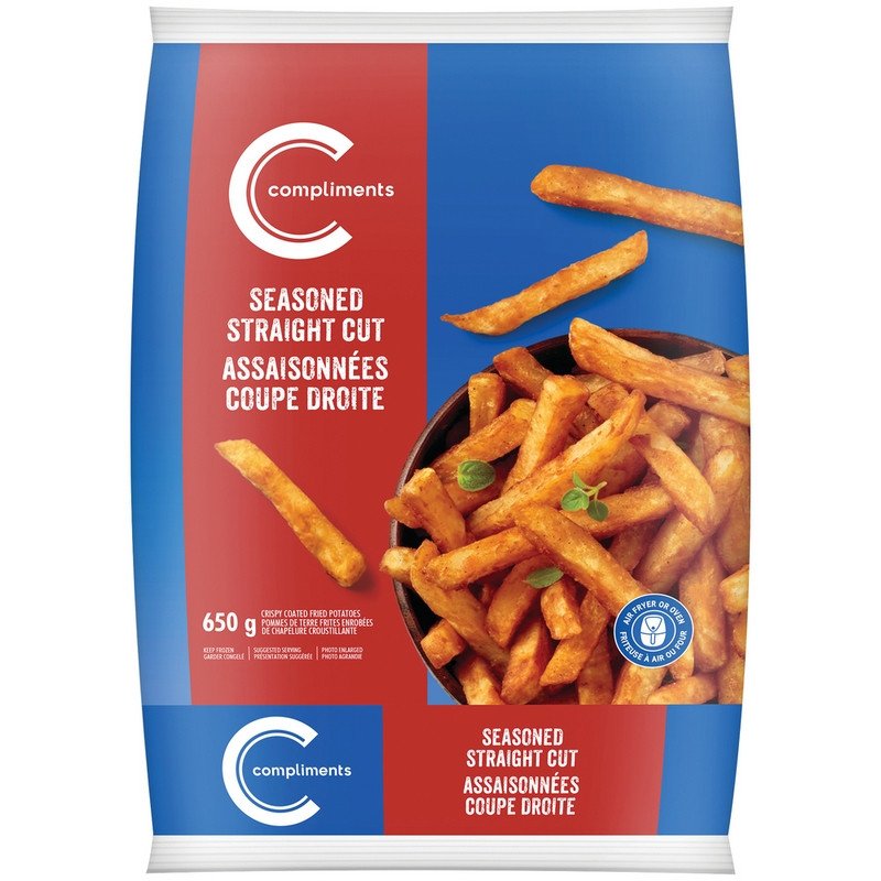 Compliments Seasoned Straight Cut French Fries 650 g