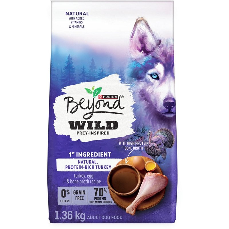 Purina Beyond Wild Prey-Inspired Dog Food Turkey Egg & Bone Broth 1.36 kg