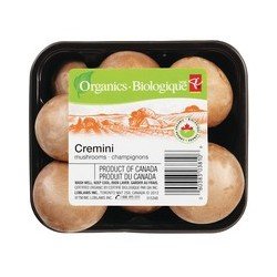 PC Organics Whole Cremini Mushrooms 454 g