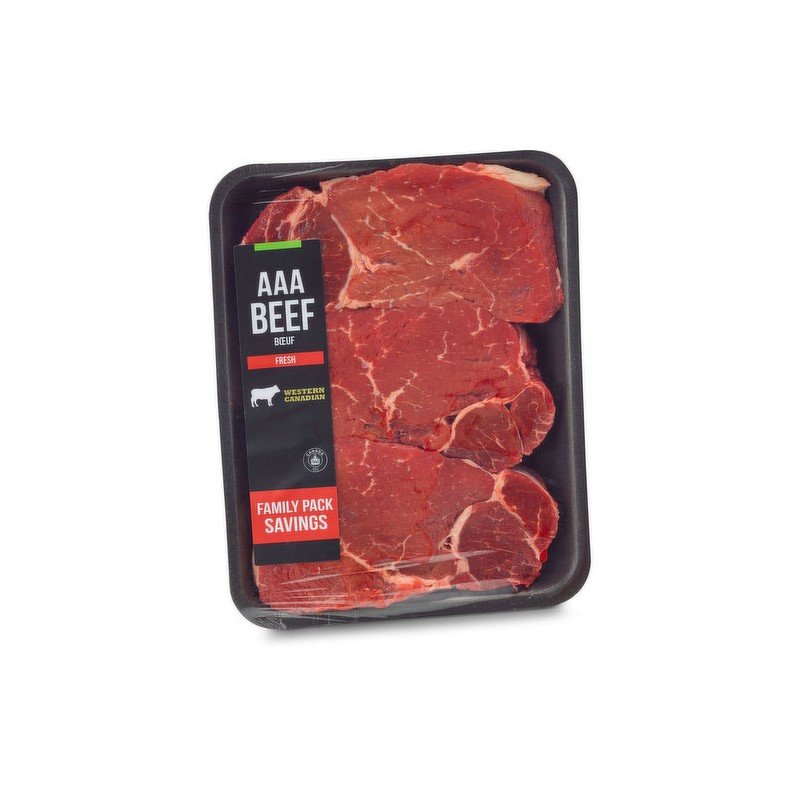 Save-On AAA Beef Boneless Top Sirloin Grilling Steak Value Pack (up to 1500 g per pkg)