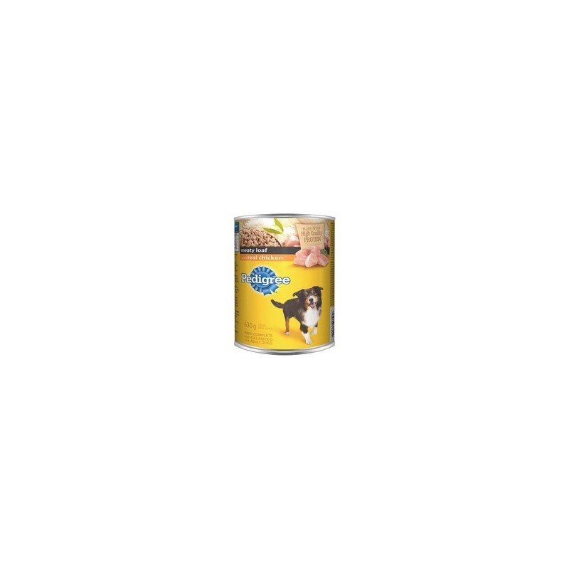 Pedigree Canned Dog Food Meaty Loaf with Real Chicken 630 g