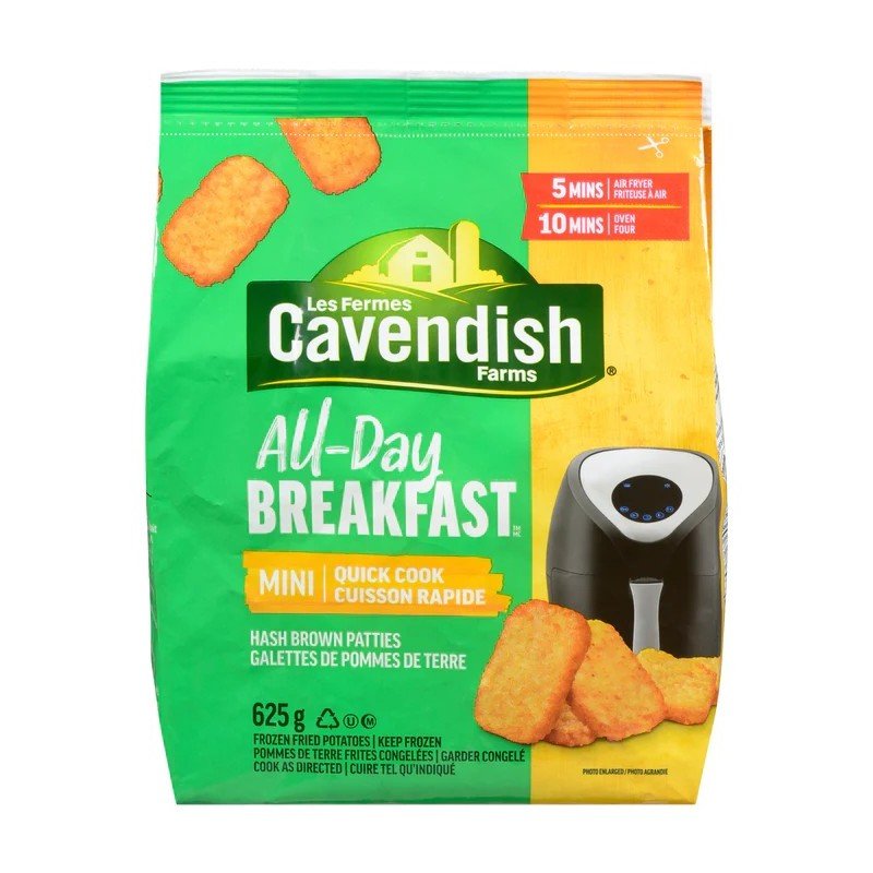 Cavendish Farms All-Day Breakfast Mini Quick Cook Hash Brown Patties 625 g