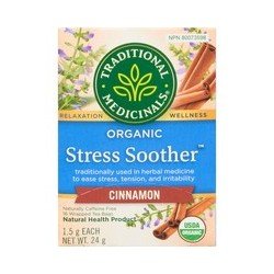 Traditional Medicinals Organic Stress Soother Cinnamon Relaxation Wellness Tea 16’s