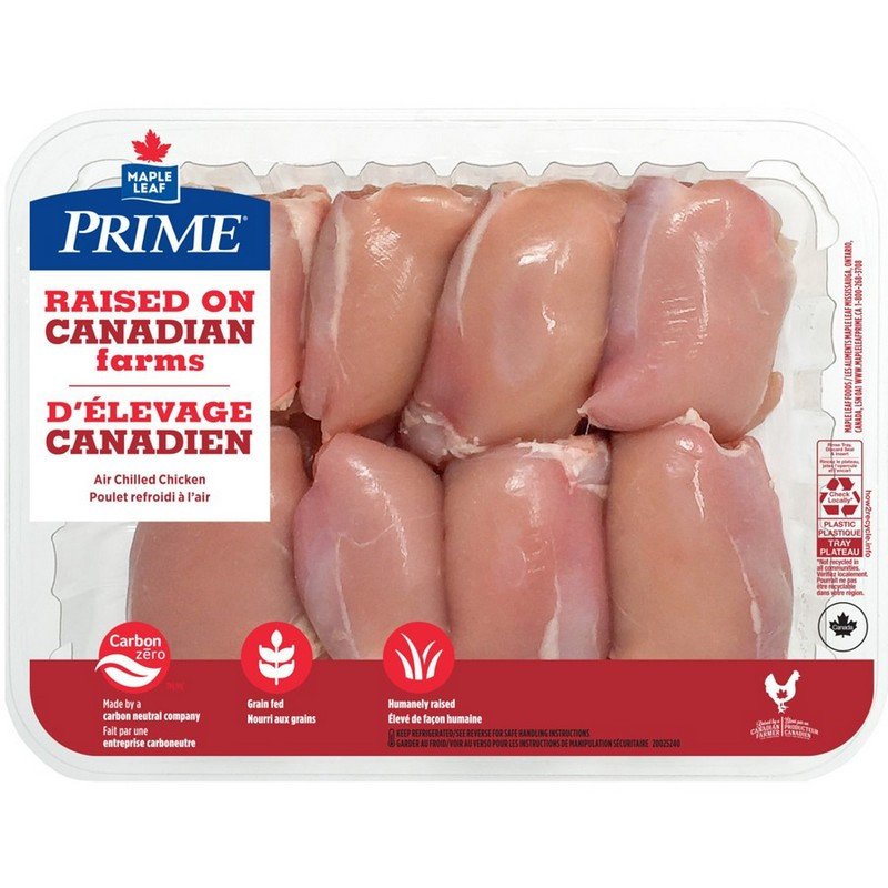 Maple Leaf Prime Boneless Skinless Chicken Thighs Value Pack 8's