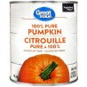 Great Value 100% Pure Pumpkin 796 ml