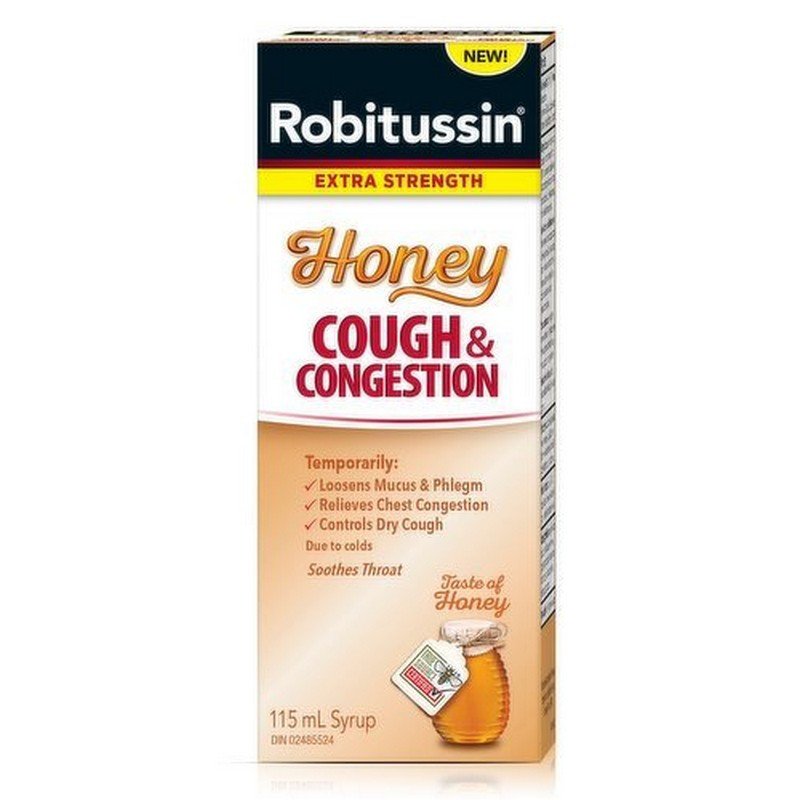 Robitussin Extra Strength Honey Cough & Congestion Syrup 115 ml