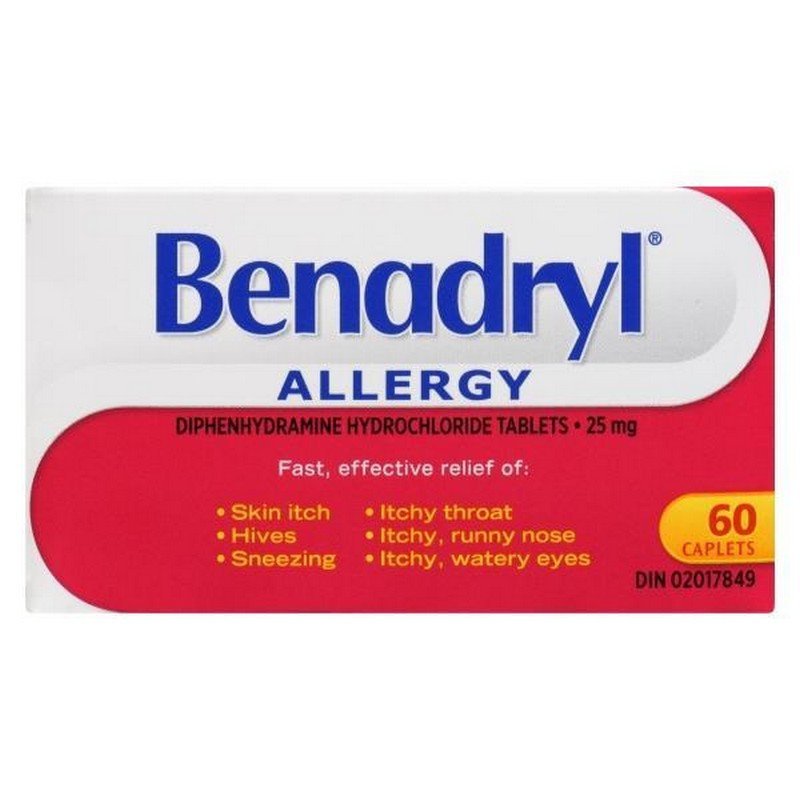 Benadryl Allergy Caplets 25 mg 60's