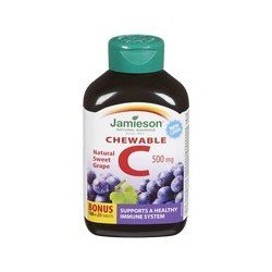 Jamieson Vitamin C 500 mg Chewable Natural Sweet Grape 100’s