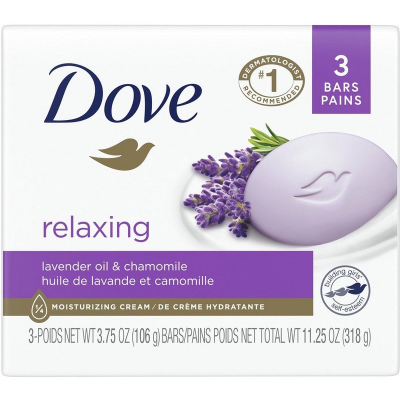 Dove Bar Soap Relaxing Lavender 3 x 106 g
