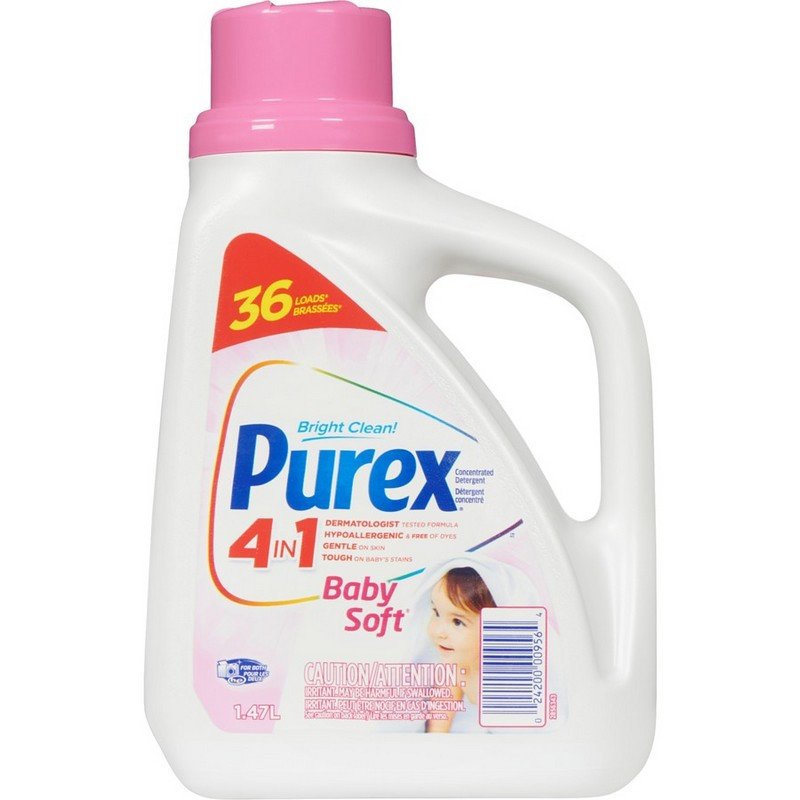 Purex Liquid HE 4-in-1 Laundry Detergent Baby Soft 32 Loads