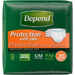 Depend Briefs with Adhesive...