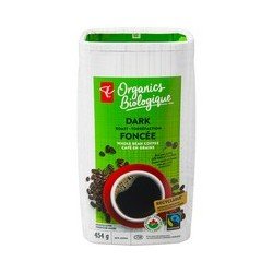 PC Organics Coffee Dark Roast Whole Bean 454 g