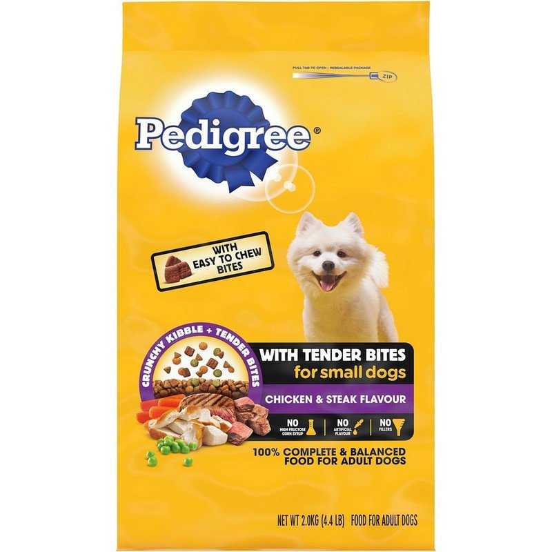Pedigree Tender Bites for Small Dogs Chicken & Steak Flavour 2 kg