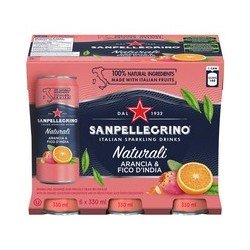 San Pellegrino Sparkling Fruit Beverage Arancia & Fico D'India 6 x 330 ml